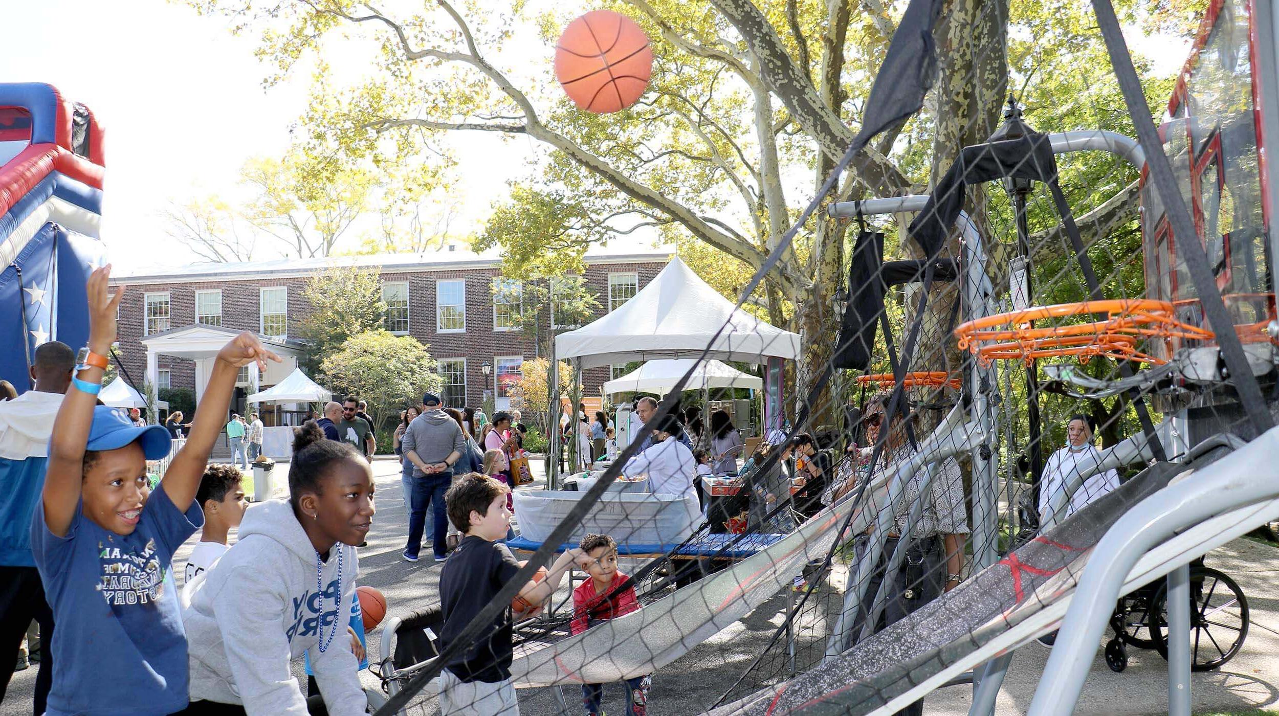 kids playing carnival games